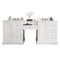 James Martin Vanities De Soto 82in Double Vanity Set, Bright White w/ 3 CM White Zeus Quartz Top 825-V82-BW-DU-WZ - alternate 1
